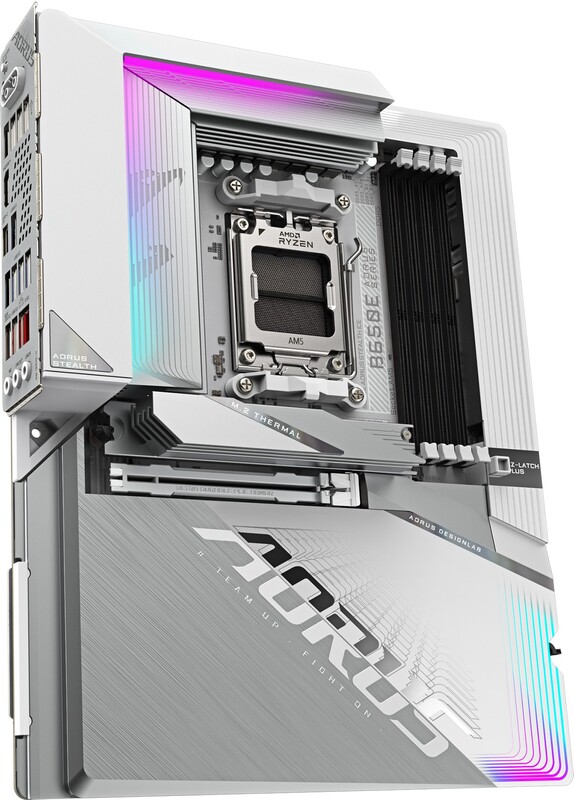 Gigabyte aorus b650e stealth ice moeder 2 orig - Gigabyte Aorus B650E Stealth Ice Moederbord