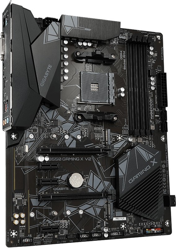 Gigabyte b550 x v2 moederbord 2 orig - Gigabyte B550 GAMING X V2 Moederbord (zwart)