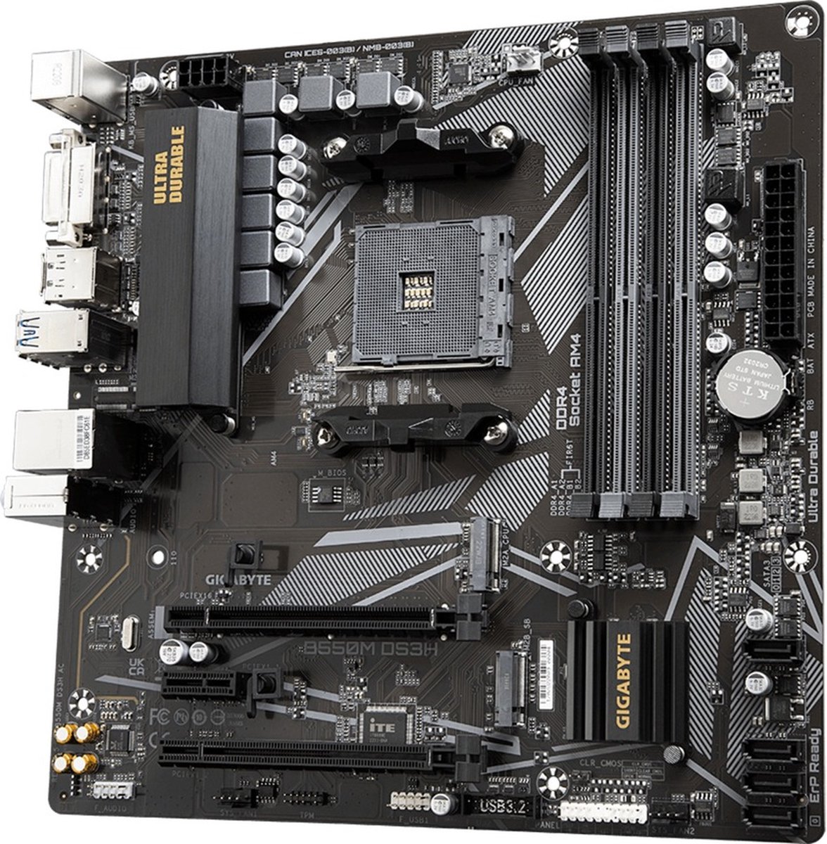 Gigabyte B550M Ds3H - Moederbord - Micro-Atx - Amd B550M - Socket Am4 - afbeelding 7