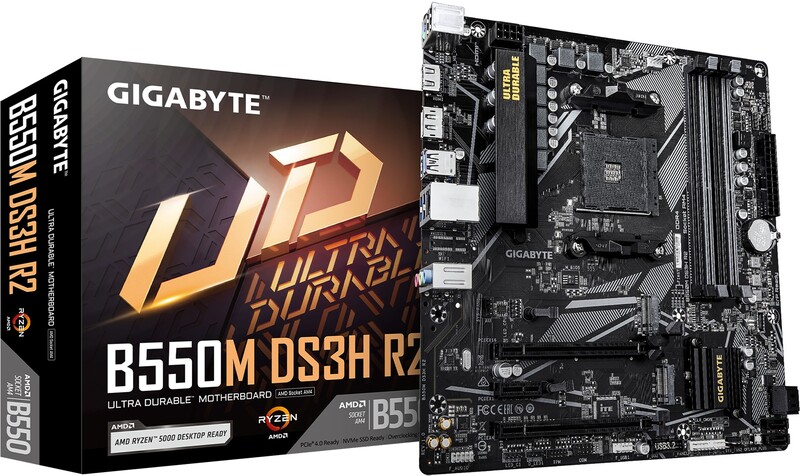 Gigabyte b550m ds3h r2 moederbord 4 orig - GIGABYTE B550M DS3H R2 Moederbord