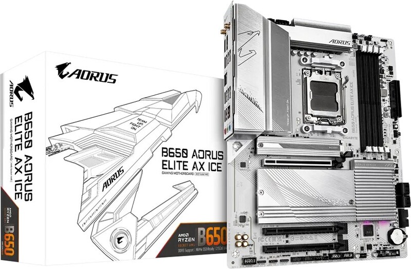 Gigabyte b650 aorus elite ax ice moeder 4 orig - GIGABYTE B650 AORUS ELITE AX ICE Moederbord