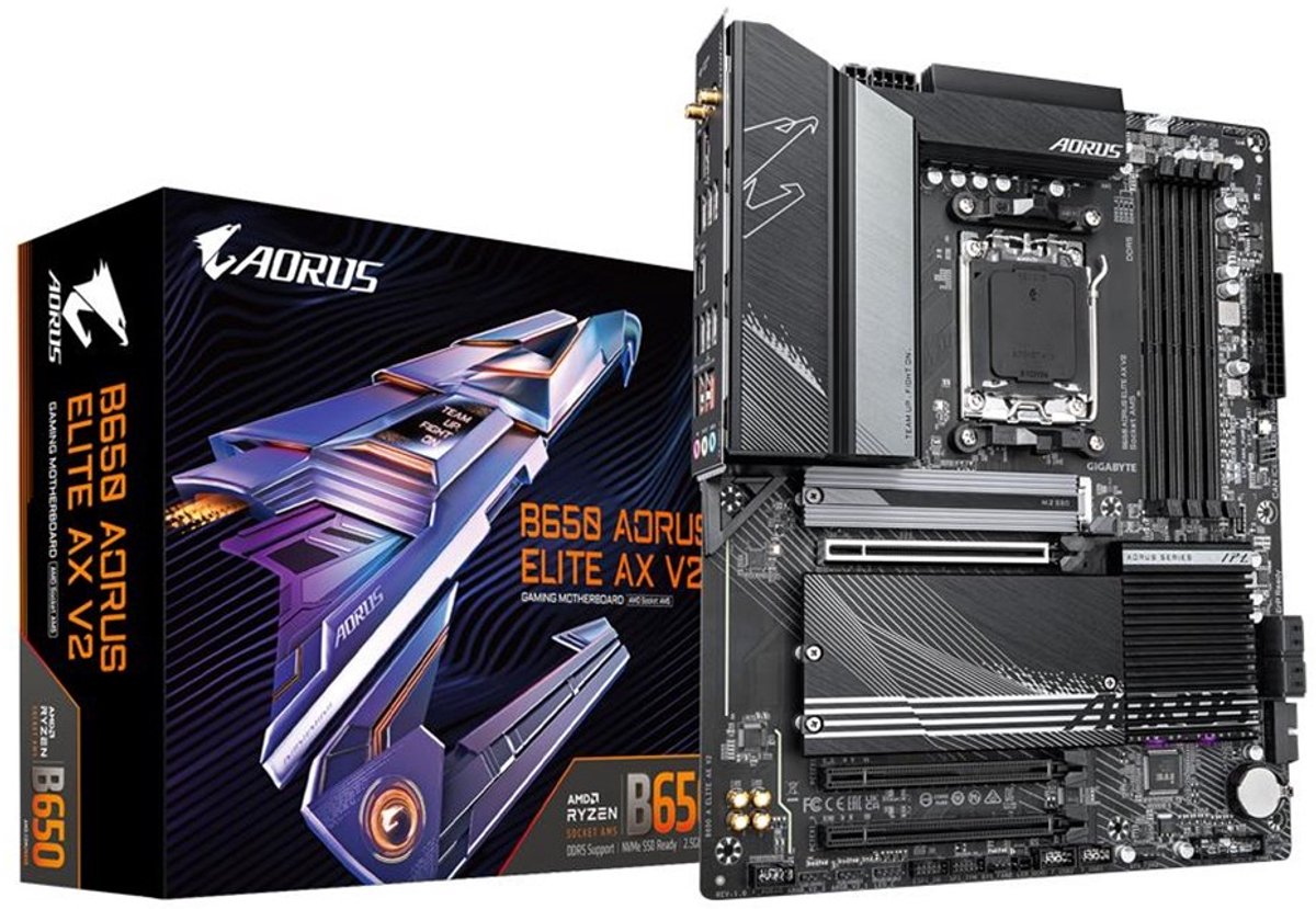 Gigabyte B650 Aorus Elite Ax V2 - Moederbord - Atx - Socket Am5 - Amd B650 - - afbeelding 4