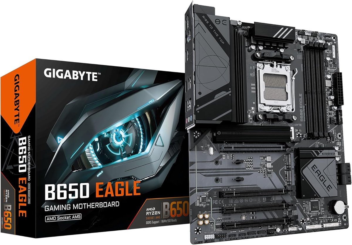 GIGABYTE Gigabyte B650 Eagle Motherboard - Supports Amd Ryzen 9000 Cpus - 12+2+2 Phase Digital Vrm Up To 7600Mhz Ddr5 (Oc) - Shopvlot