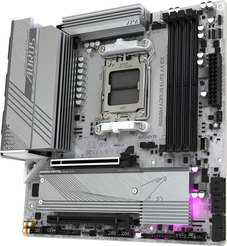 Gigabyte b650m a elite ax ice moederbor 3 orig - GIGABYTE B650M AORUS ELITE AX ICE Moederbord