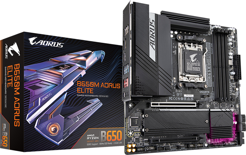 Gigabyte b650m aorus elite moederbord 5 orig - Gigabyte B650M Aorus Elite Moederbord