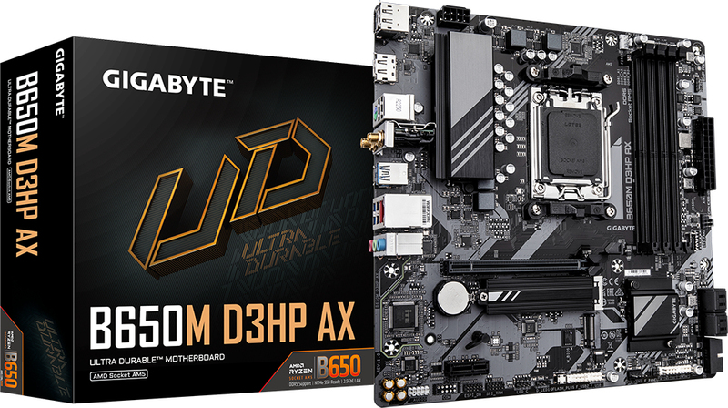 Gigabyte b650m d3hp ax socket am5 amd 4 orig - Gigabyte B650M D3HP AX Moederbord