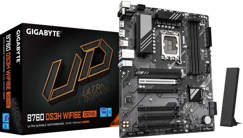 Gigabyte b760 ds3h wifi6e gen5 moederbo 4 orig - GIGABYTE B760M DS3H WIFI6E GEN5 Motherboard