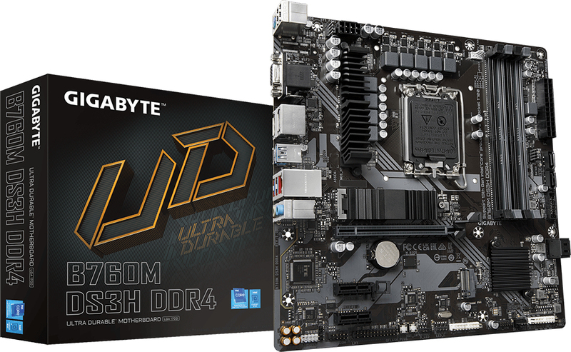 Gigabyte b760m ds3h ddr4 moederbord 5 orig - Gigabyte B760M DS3H DDR4 Moederbord
