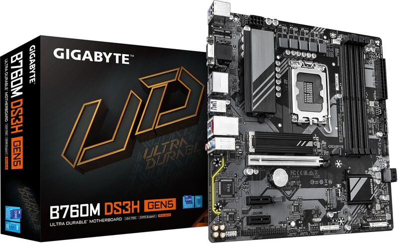 Gigabyte b760m ds3h gen5 moederbord 4 orig - GIGABYTE B760M DS3H GEN5 Moederbord