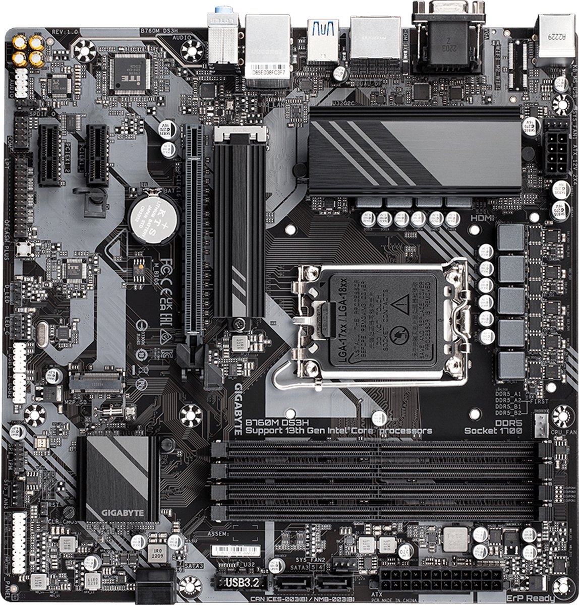 Gigabyte B760M Ds3H Moederbord Intel B760 Express Lga 1700 Micro Atx - afbeelding 6