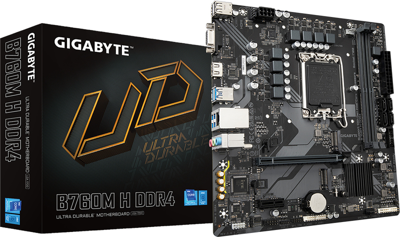 Gigabyte b760m h ddr4 5 orig - Gigabyte B760M H DDR4 Moederbord
