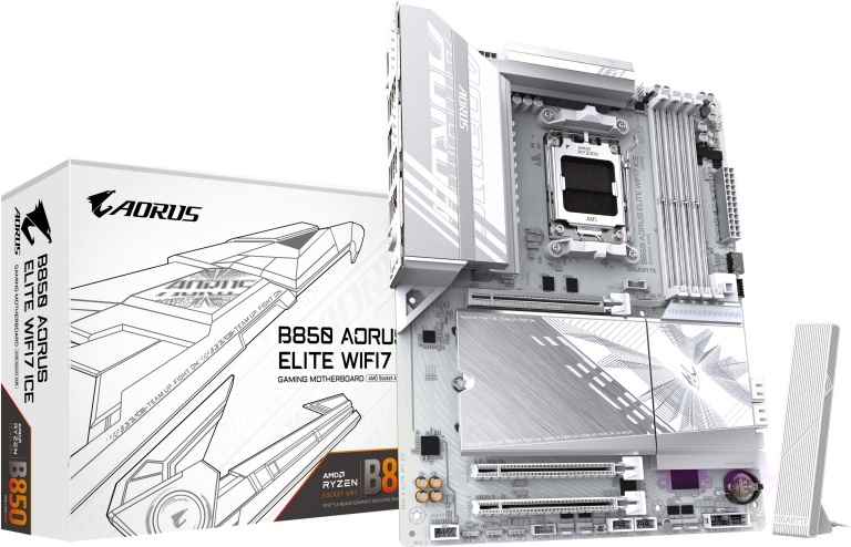 Gigabyte b850 aorus elite wifi7 ice moe 5 orig - GIGABYTE B850 AORUS ELITE WIFI7 ICE Moederbord