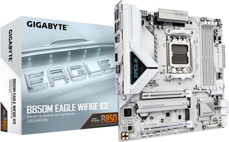 Gigabyte b850m eagle wf6e ice moederbor 3 orig - GIGABYTE B850M EAGLE WIFI6E ICE Moederbord