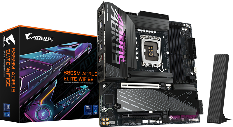 Gigabyte b860m aorus elite wifi6e moede 5 orig - Gigabyte B860M AORUS ELITE WIFI6E Moederbord