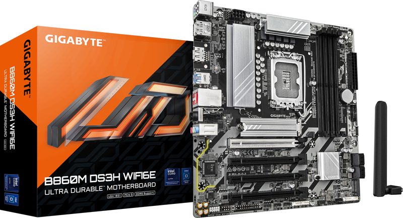 Gigabyte b860m ds3h wifi6e moederbord 4 orig - GIGABYTE B860M DS3H WIFI6E Moederbord