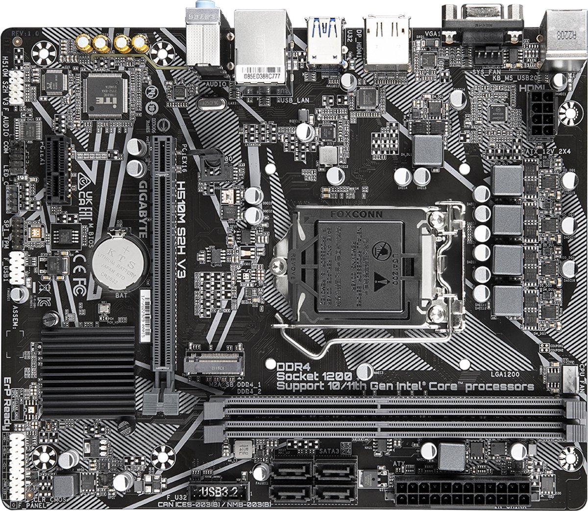 Gigabyte H510M S2H V3 Moederbord Intel H470 Express Lga 1200 (Socket H5) Micro - afbeelding 4