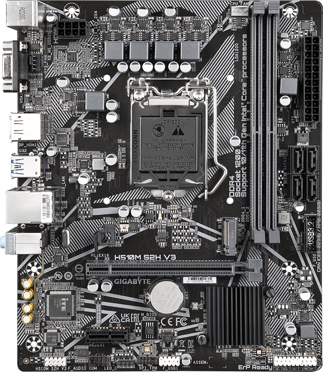 Gigabyte H510M S2H V3 Moederbord Intel H470 Express Lga 1200 (Socket H5) Micro - afbeelding 5