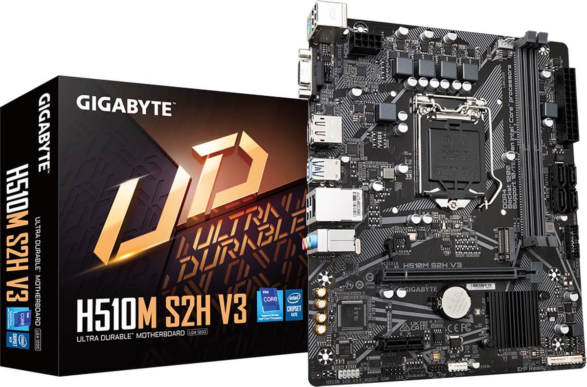 Gigabyte H510M S2H V3 Moederbord Intel H470 Express Lga 1200 (Socket H5) Micro Atx
