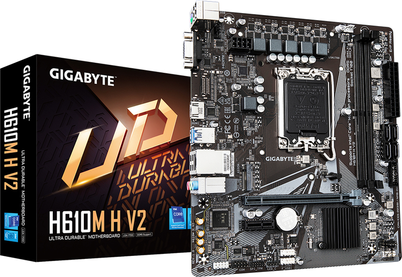 Gigabyte h610m h v2 moederbord intel so 4 orig - Gigabyte H610M H V2 Moederbord