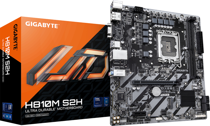 Gigabyte h810m s2h moederbord 4 orig - Gigabyte H810M S2H Moederbord