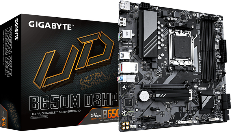 Gigabyte moederbord b650m d3hp voor amd 4 orig - Gigabyte B650M D3HP Moederbord