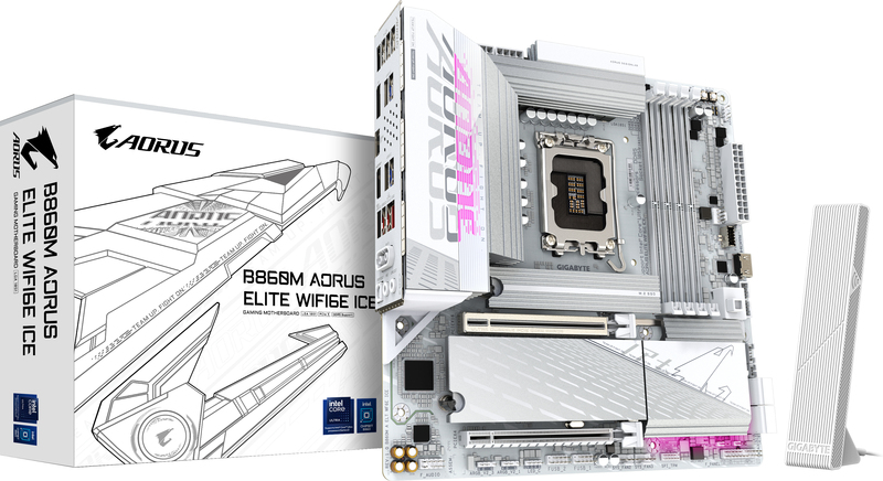 Gigabyte moederbord b860m a elt voor in 5 orig - Gigabyte B860M AORUS ELITE WIFI6E ICE Moederbord