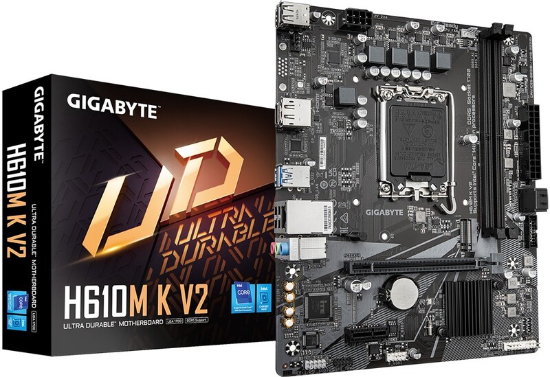 Gigabyte moederbord h610m k v2 voor int 4 orig - Gigabyte H610M K V2 Moederbord
