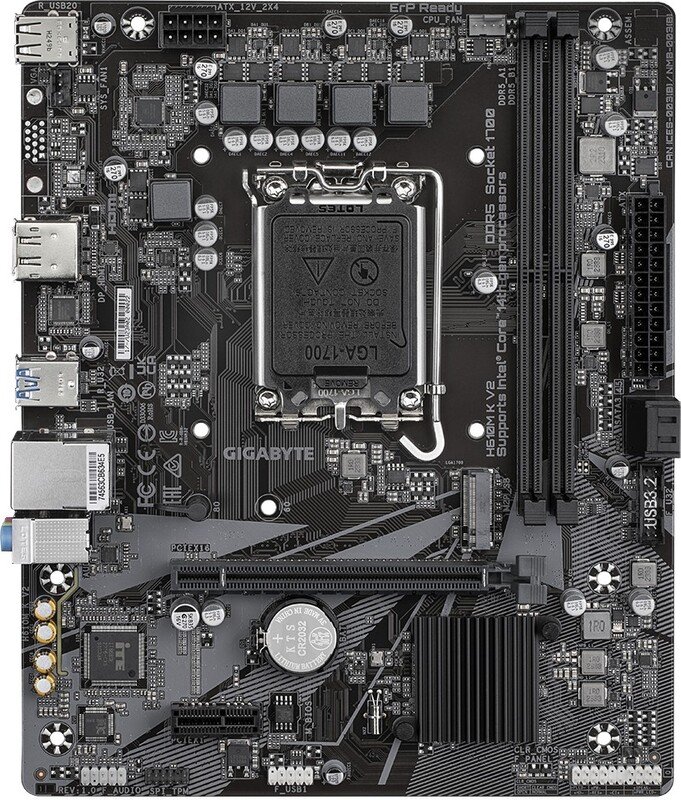 Gigabyte Gigabyte Moederbord H610M K V2 Voor Intel 12E En 13E Generatie Ddr5 Sata3 M2 Usb3