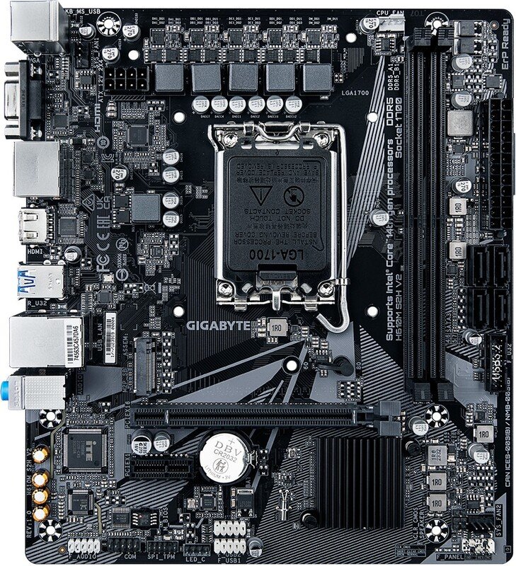 Gigabyte moederbord h610m s2h v2 s 1700 - Gigabyte H610M S2H V2 Moederbord