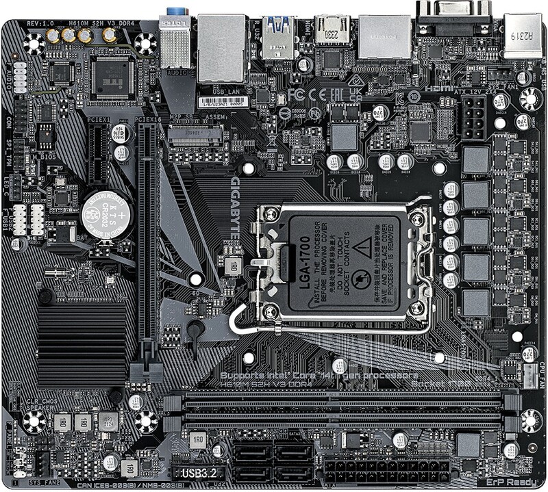 Gigabyte moederbord h610m s2h v3 voor i 3 orig - Gigabyte H610M S2H V3 DDR4 Moederbord