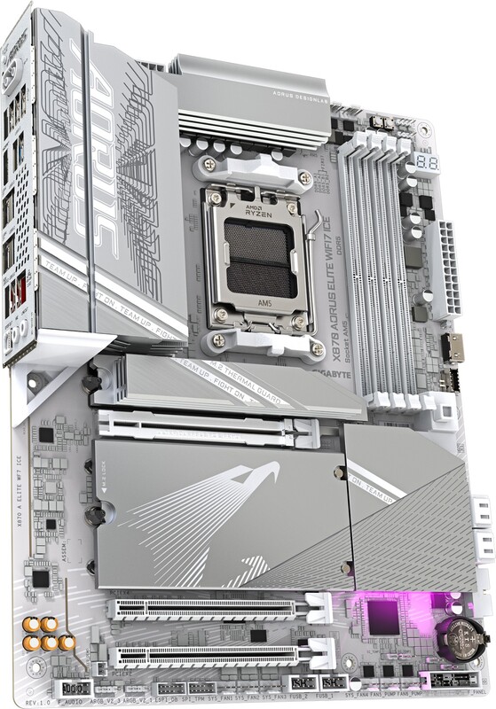 Gigabyte x870 aorus elite wifi7 ice moe 2 orig - GIGABYTE X870 AORUS ELITE WIFI7 ICE Moederbord