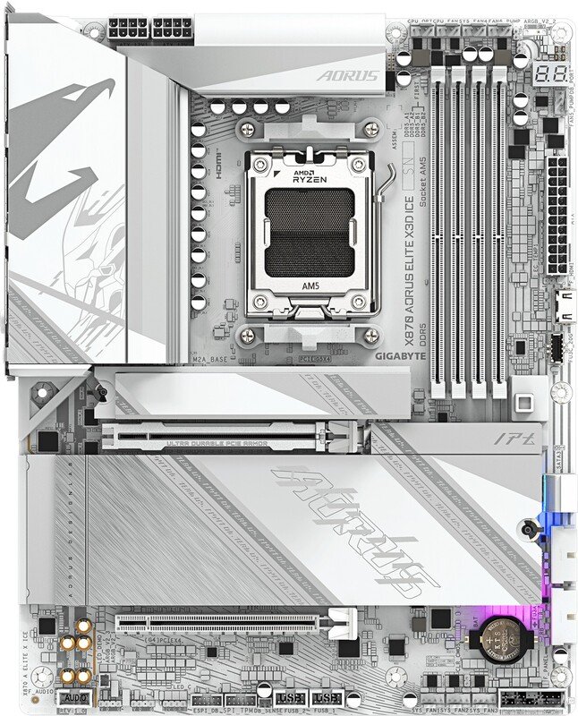 GIGABYTE GIGABYTE X870 AORUS ELITE X3D ICE moederbord