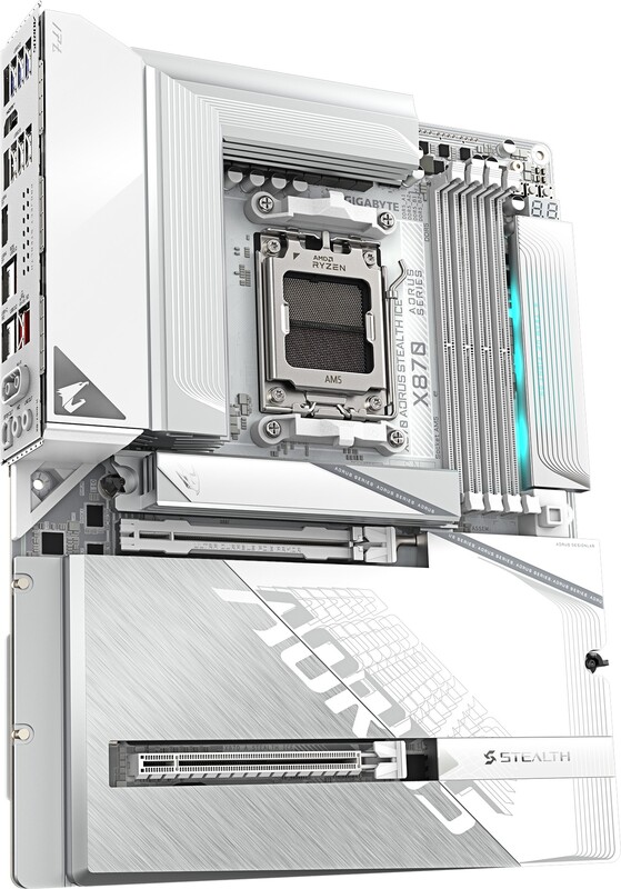 Gigabyte x870 aorus stealth ice moederb 3 orig - GIGABYTE X870 AORUS STEALTH ICE Moederbord