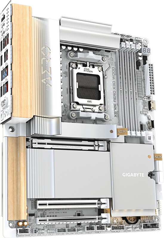 Gigabyte x870e aero x3d wood moederbord 2 orig - GIGABYTE X870E AERO X3D WOOD Moederbord