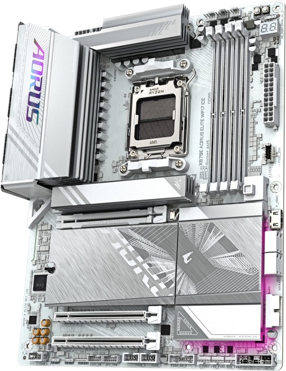 Gigabyte x870e aorus elite wifi7 ice mo 3 orig - GIGABYTE X870E AORUS ELITE WIFI7 ICE Moederbord