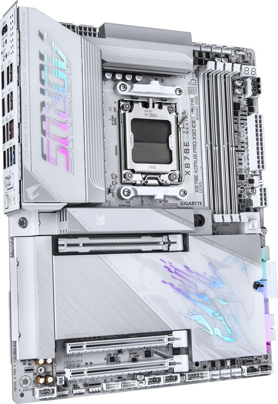Gigabyte x870e aorus pro x3d ice moeder 2 orig - GIGABYTE X870E AORUS PRO X3D ICE Moederbord