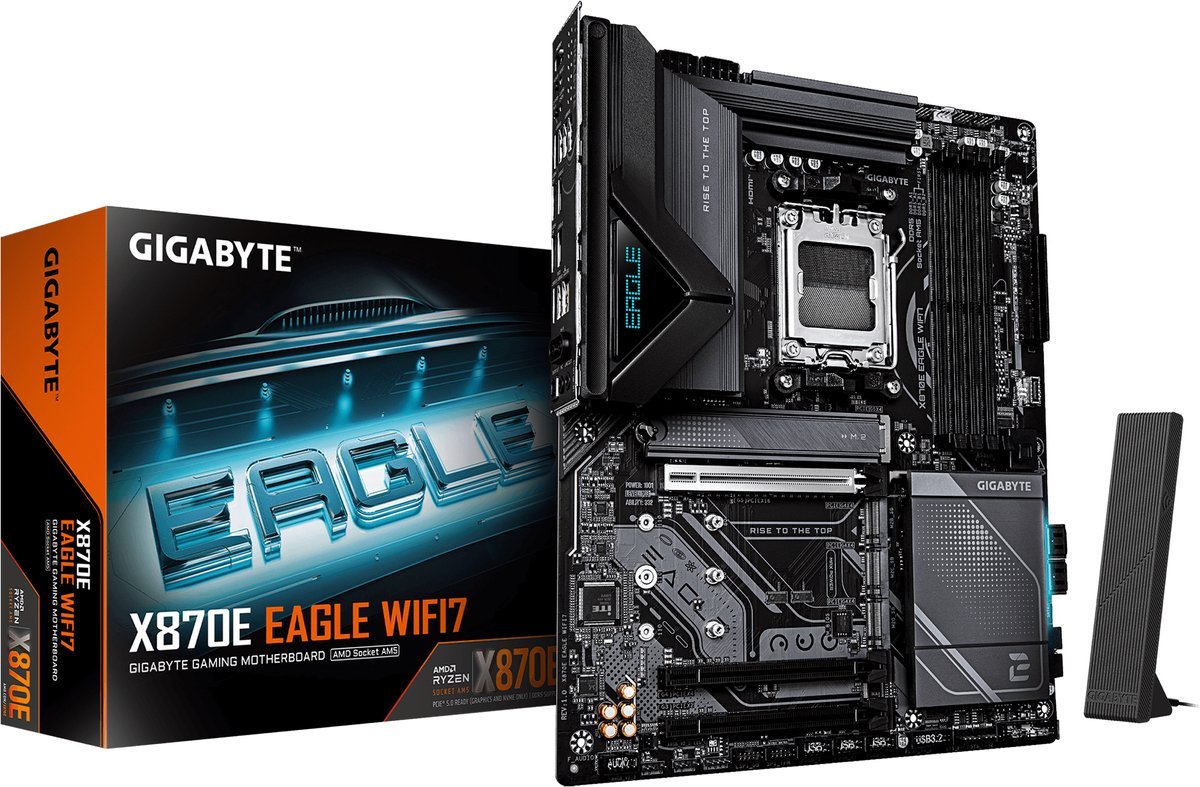 GIGABYTE Gigabyte X870E Eagle Wifi7 - Atx - Socket Am5 - Amd X870E - Ddr5 - Realtek Alc1220-Vb - Usb 4 - 5Gb Lan - Wi-Fi 7