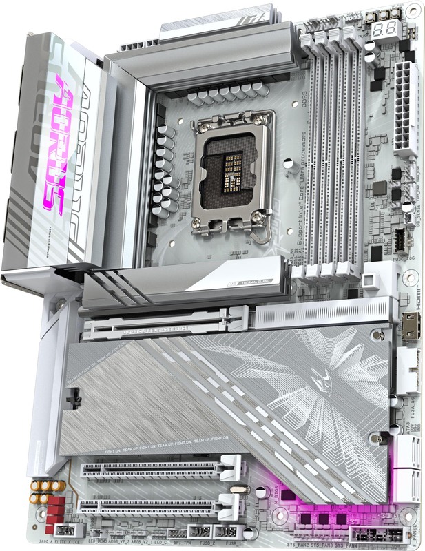 Gigabyte z890 a elite x ice atx 3 orig - Gigabyte Z890 A Elite X Ice Moederbord