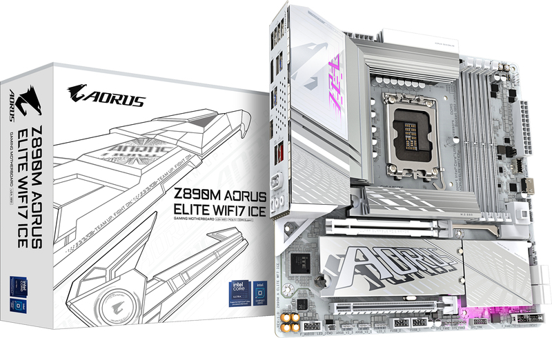 Gigabyte z890m aorus elite wf7 ice moed 5 orig - Gigabyte Z890M AORUS ELITE WIFI7 ICE Moederbord