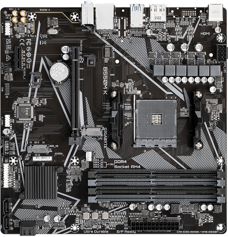 Motherboard gigabyte b550m k 1 0 amd 3 orig - Gigabyte B550M K Moederbord
