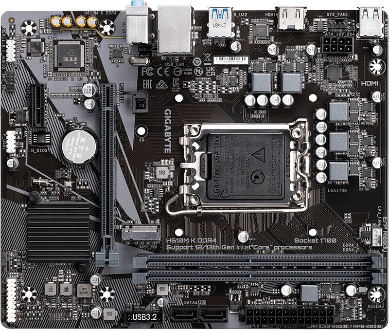 Motherboard gigabyte h610m k ddr4 1 0 4 orig - Gigabyte H610M K DDR4 Moederbord