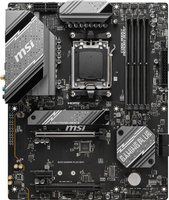 MSI Msi B650 Gaming Plus Wifi - Moederbord - Atx - Socket Am5 - Amd B650 - Ddr5 - Realtek 8125Bg 2.5G Lan