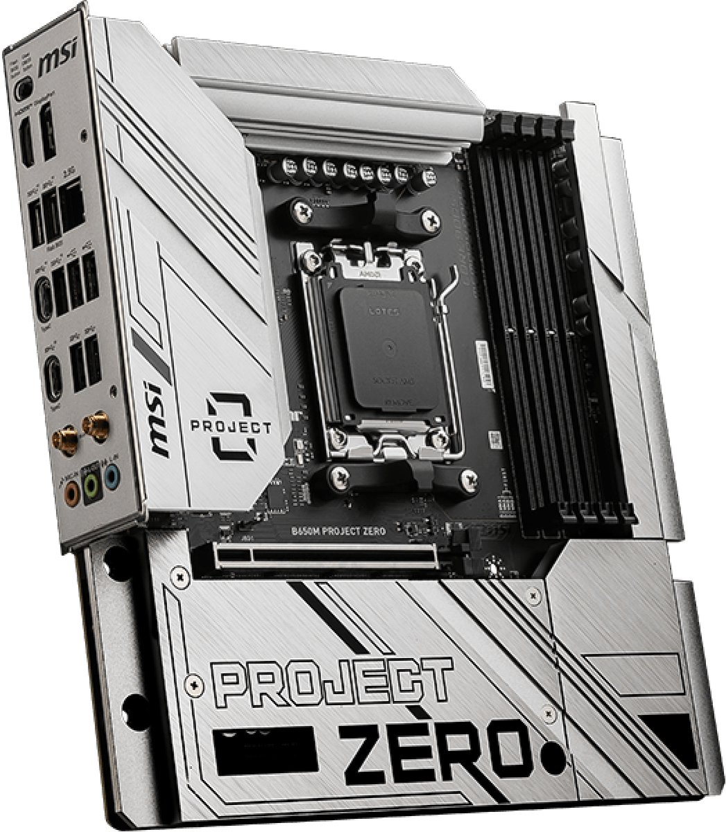 Msi B650M Project Zero Moederbord Amd B650 Socket Am5 Micro Atx - afbeelding 3