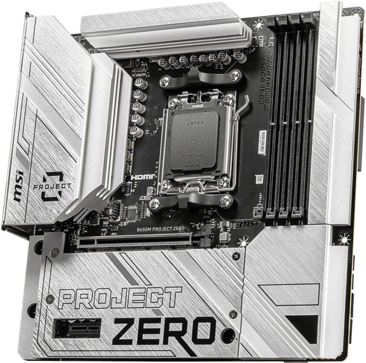 Msi B650M Project Zero Moederbord Amd B650 Socket Am5 Micro Atx - afbeelding 4