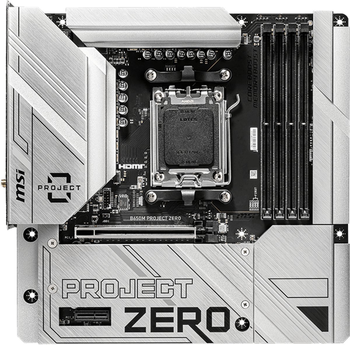 Msi B650M Project Zero Moederbord Amd B650 Socket Am5 Micro Atx - afbeelding 5