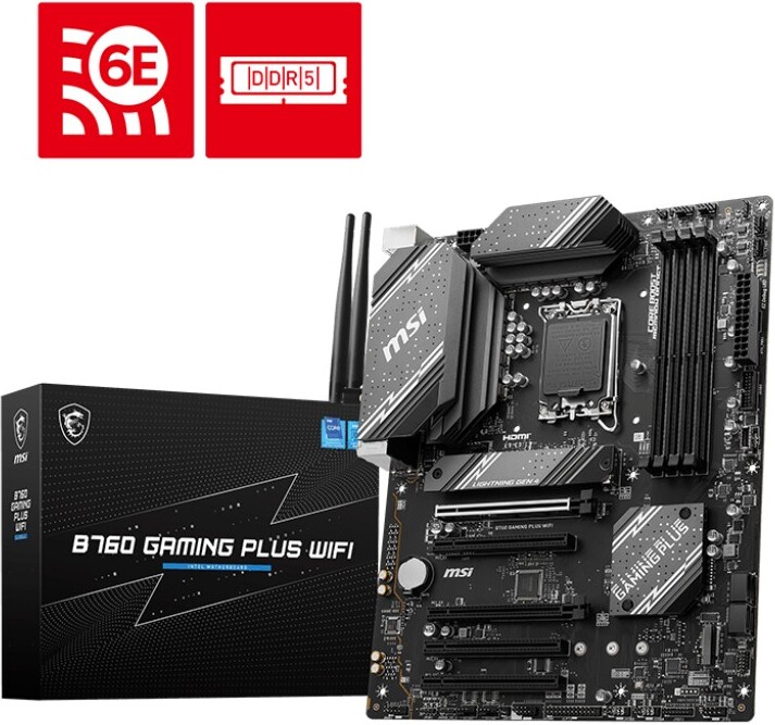 Msi b760 plus wifi moederbord 5 orig - MSI B760 GAMING PLUS WIFI Moederbord