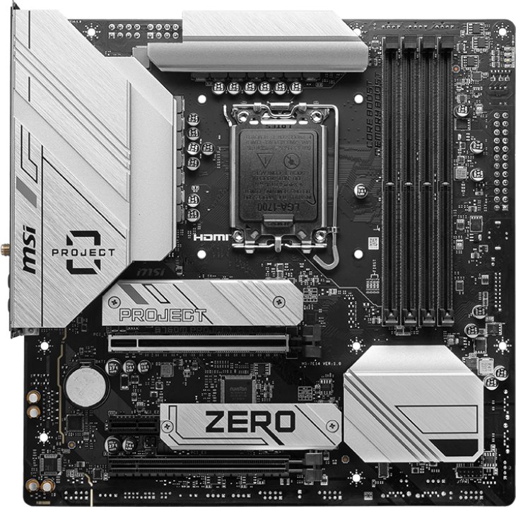 Msi b760m project zero moederbord - MSI B760M PROJECT ZERO Moederbord