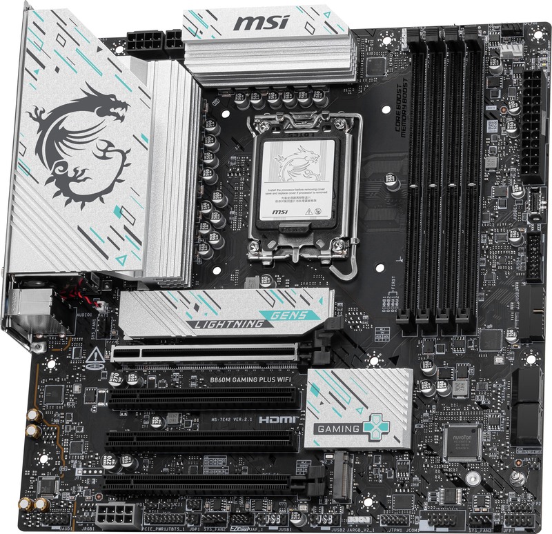 Msi b860m plus wifi moederbord 3 orig - MSI B860M Gaming Plus WIFI Moederbord