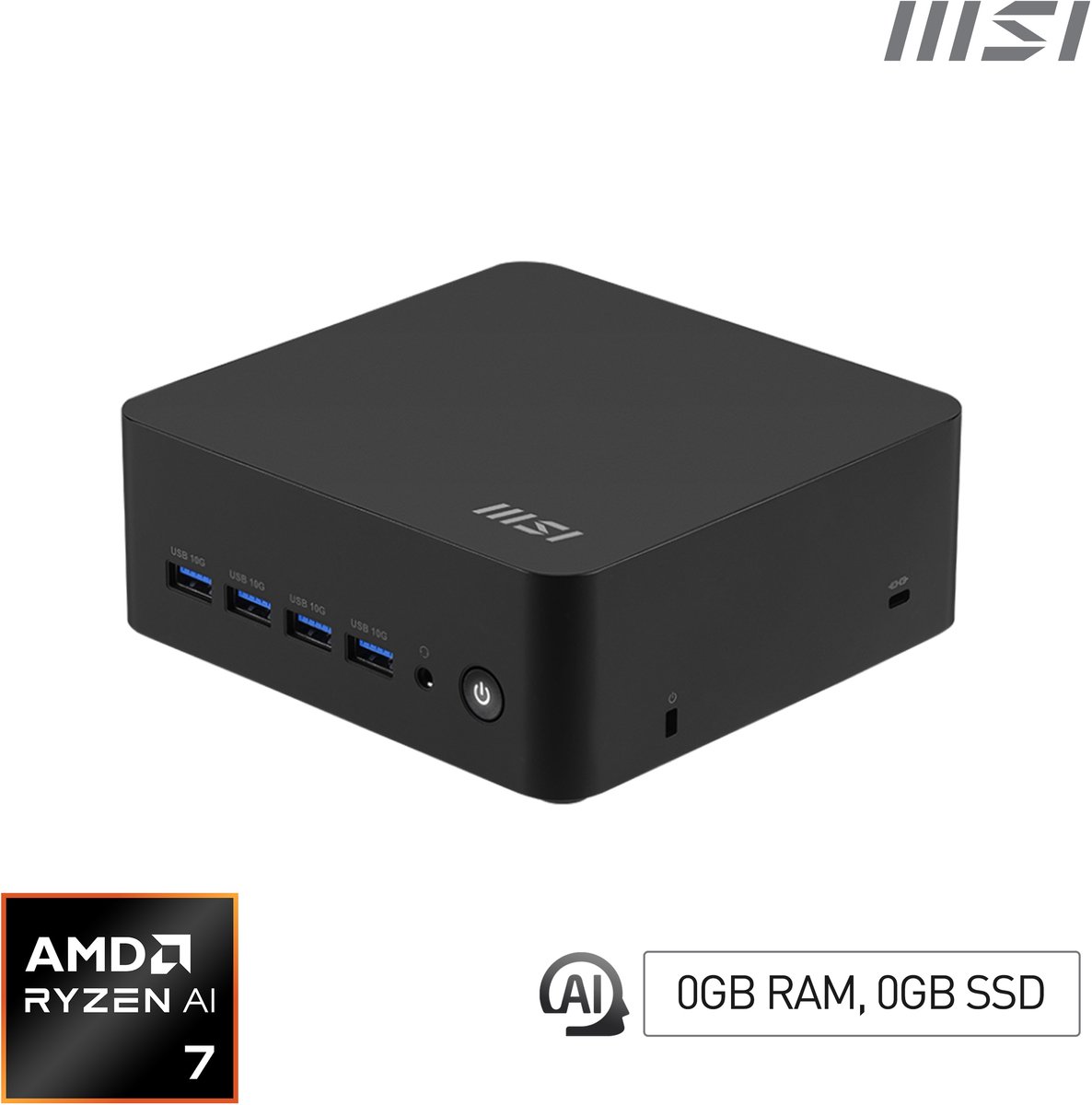 Cubi Z AI 8M-006BEU Mini PC met AMD Ryzen 7 8845HS, Radeon 780M Graphics, tot 64GB DDR5, Wi-Fi 6E, Dual 2.5G LAN - afbeelding 9