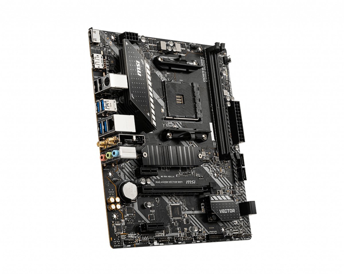 Msi Mag A520M Vector Wifi Moederbord Amd A520 Socket Am4 Micro Atx - afbeelding 2